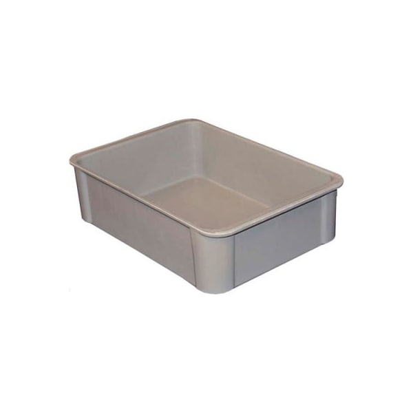 Mfg Tray Stackable Storage Tote, 9-3/4 in L x 9-1/4 in W x 4-5/8 in H, Gray, Fiberglass 8020085136 - main